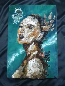 Pebble Painting on Canvas